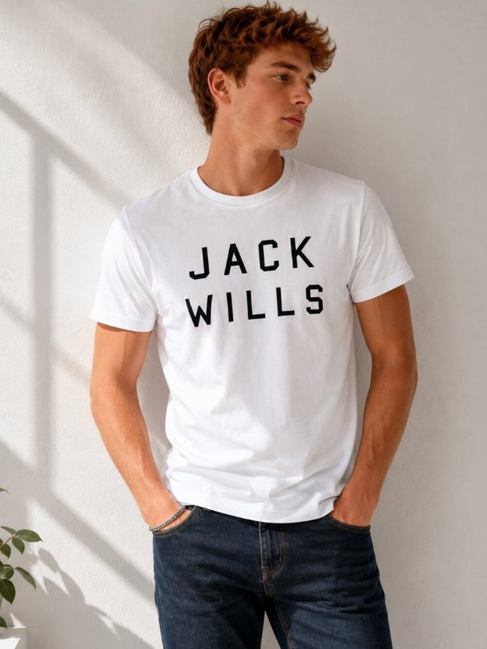 NWT Jack Wills Sutton Logo Tee White Short Sleeve T-Shirt Men’s - Size Small